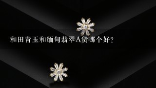 和田青玉和缅甸翡翠A货哪个好？